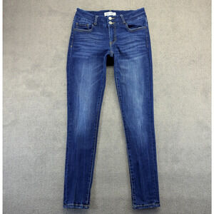BKE Jeans Women 25x 31.5 Blue Denim Payton Mid-Rise Skinny Universal Fit Stretch
